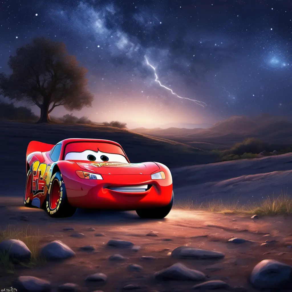 Lightning McQueen Disney Pixar style