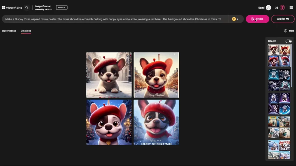 disney pixar dog Image bing image creator